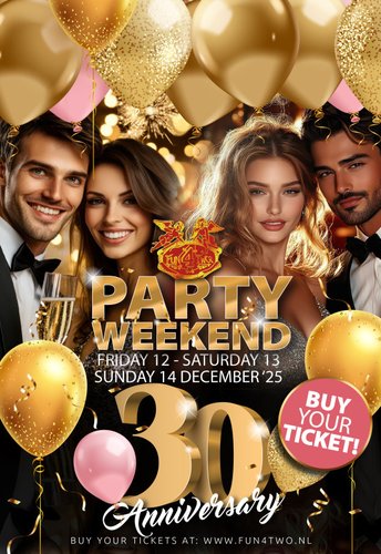 30 YEARS ANNIVERSARY PARTY WEEKEND! ZATERDAG!