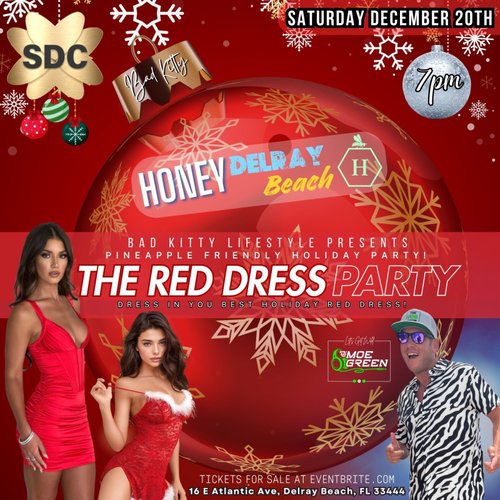 Bad Kitty Lifestyle Red Dress Holiday Party!