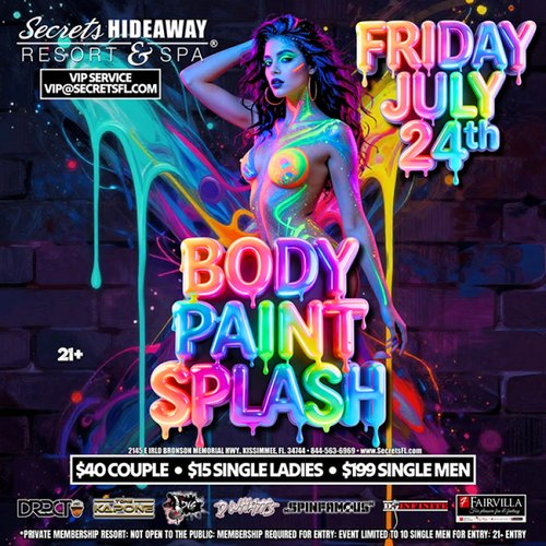 Friday Pool Party AND Body Paint Splash @ Secrets