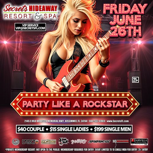 Friday Pool Party AND Party Like a Rock Star @Sec