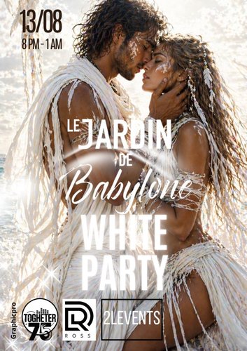 🤍 FULL WHITE PARTY at Jardin de Babylone 🤍