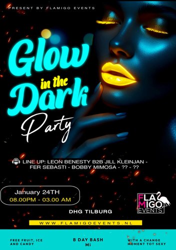 Glow in the Dark Party (Bday Bash) 24 Januari 2026
