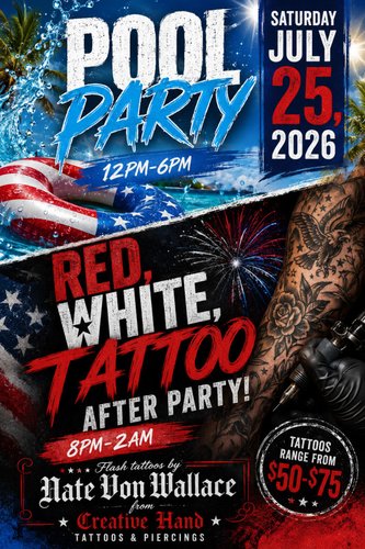 Pool Party/Red, White & Tattoo After Party