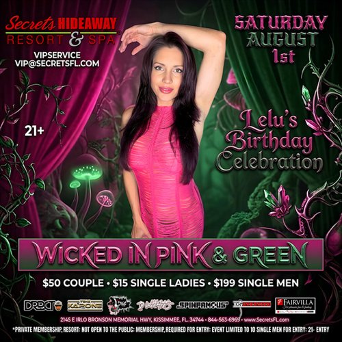 Saturday Pool Party AND Wicked in Pink or Green