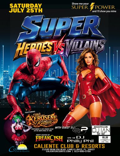 Super Heroes v. Villains at Caliente