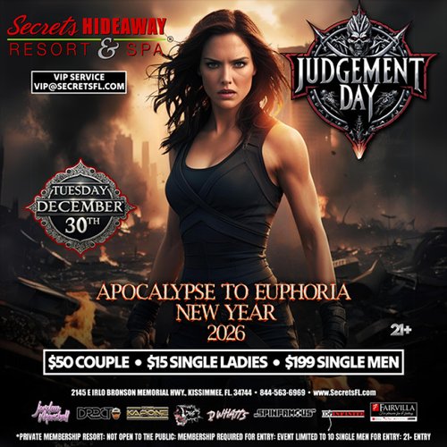 Tues. Pool Party AND Judgement Day: NYE 2026 Event